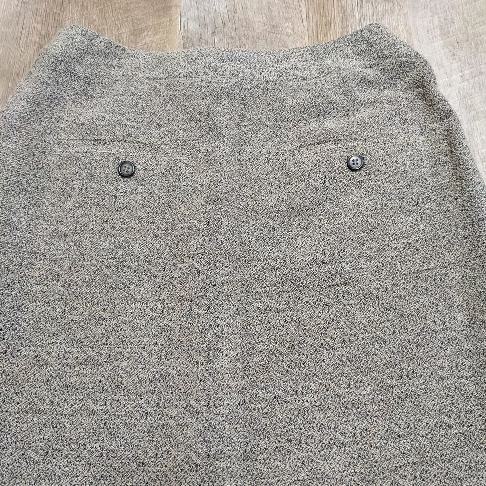 Vintage Mari Philippe Paris Beige Gray Virgin Wool Maxi Skirt - Picture 7 of 13